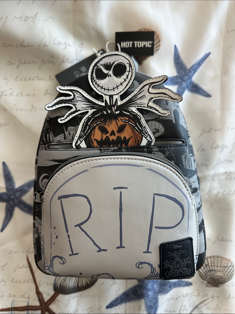 Loungefly Jack Skellington RIP Mini Backpack - Picture 2 of 7